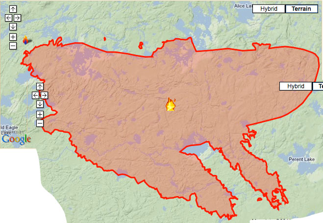 Map Of Boundary Waters Fire 2011
