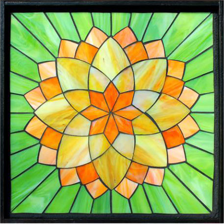 Orange Dahlia Mosaic