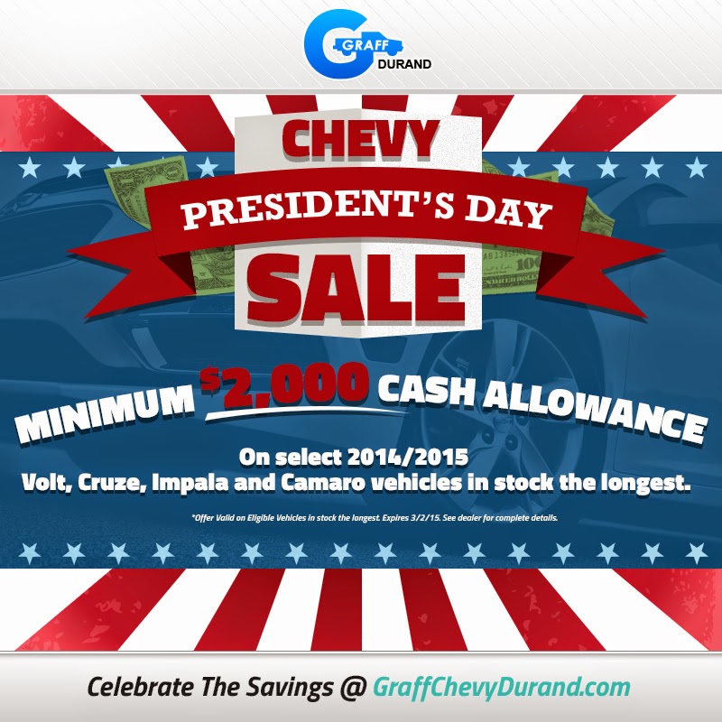 I Love Graff Durand Celebrate President's Day and Chevy Truck Month at Graff Chevy Durand