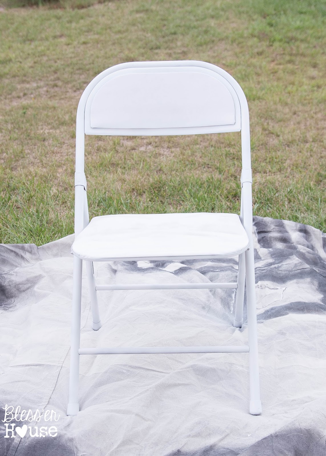 Easy Grainsack Style Folding Chair Makeover Bless'er House