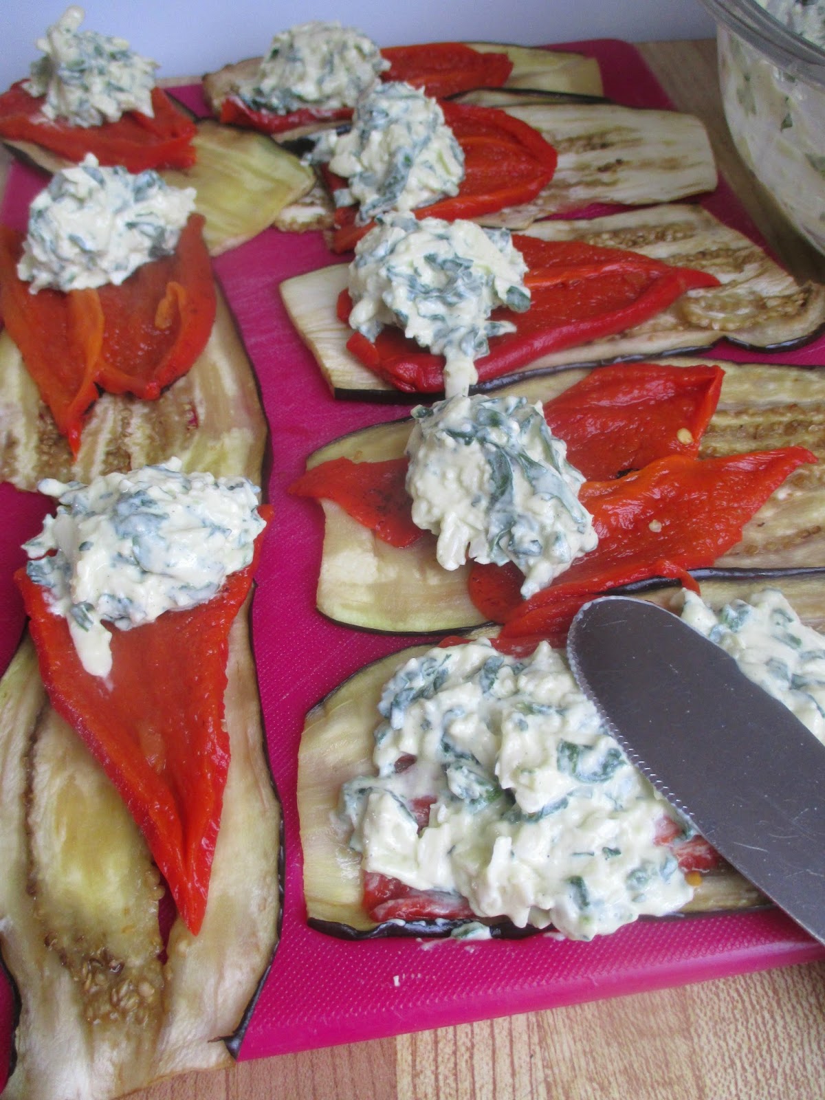 Just my Stuff Eggplant Cream Cheese Rollatini