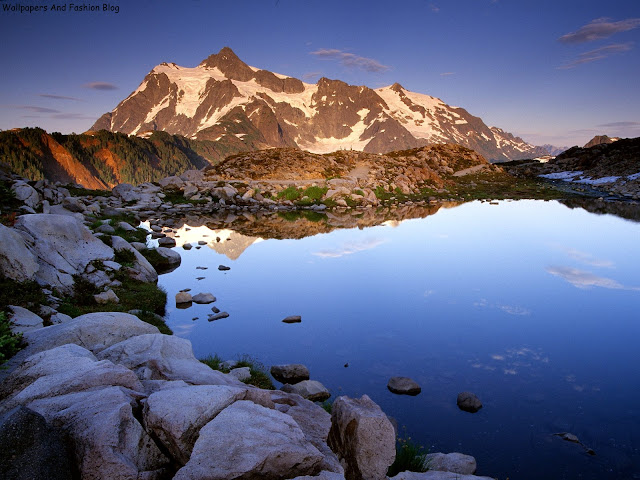 Mount Shuksan at Sunset, Washington Images for Mountains and Lakes of united states | Rocky Mountain Photography | Mountains ranges of USA, Switzerland and Canada | List of mountains of the United States