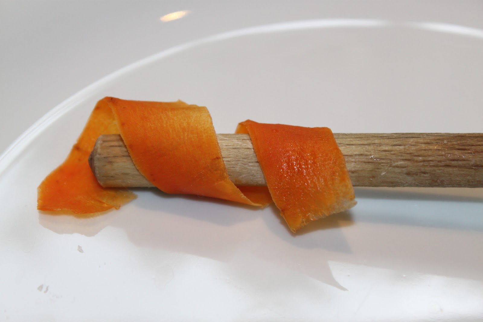 Tales of a Garlic and Onion Lover Candied Carrot Curls