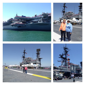 On the deck of the USS Midway