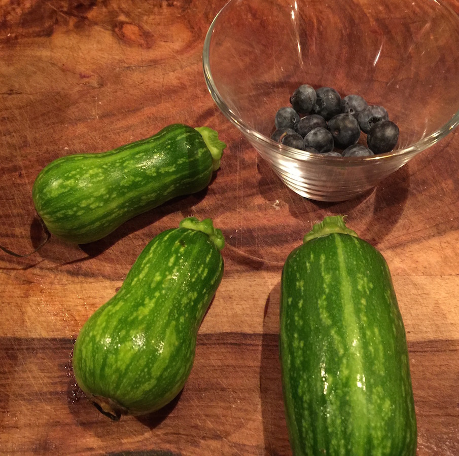 Natural Gardening Immature butternut squash