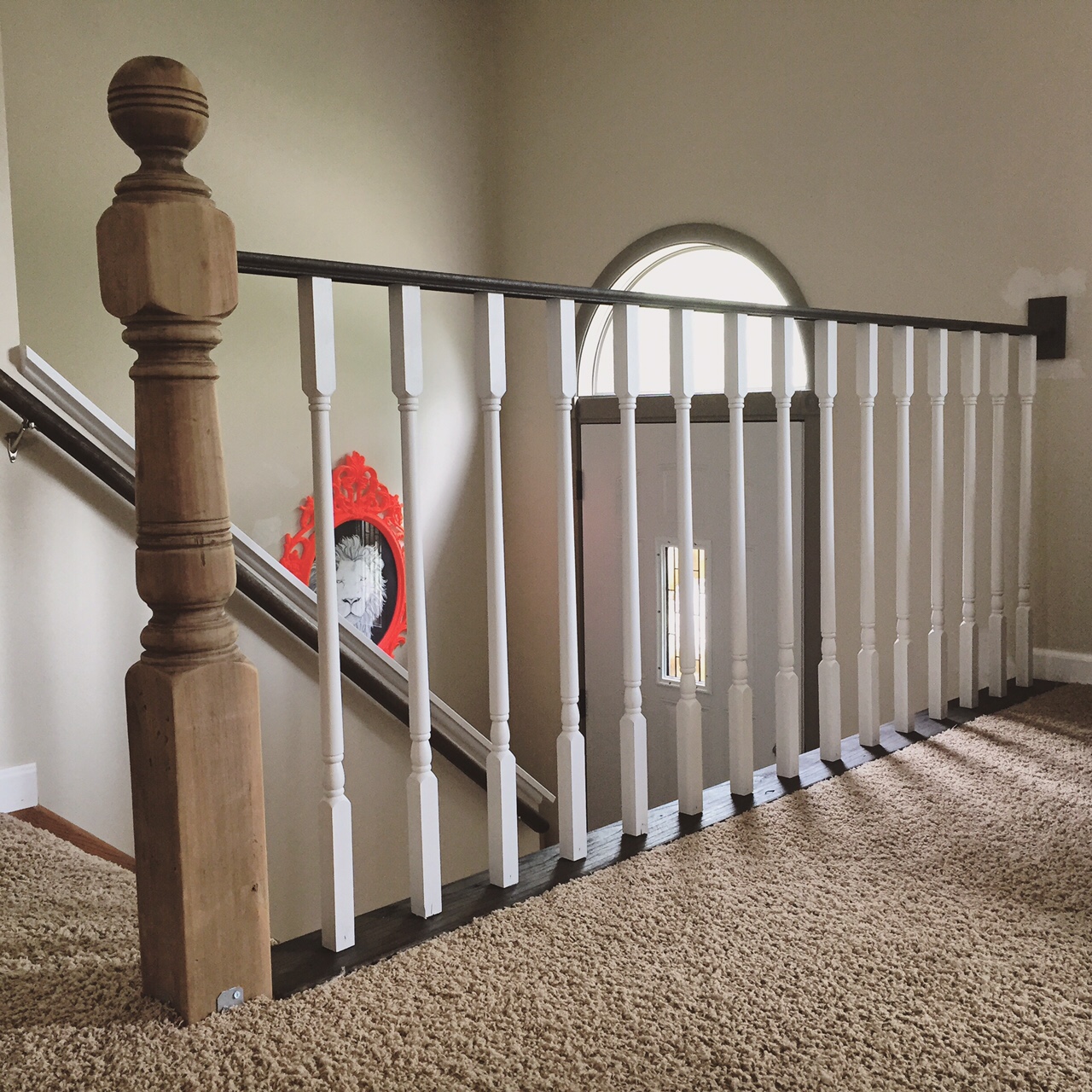 Our Piece of Split House Stair Railing MakeOver