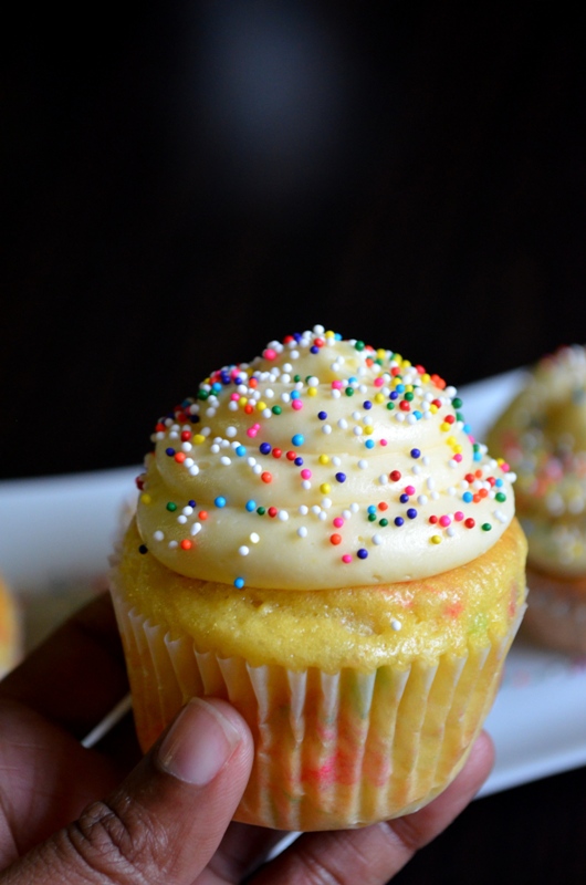 For the Love of Dessert Cake Batter Cupcakes