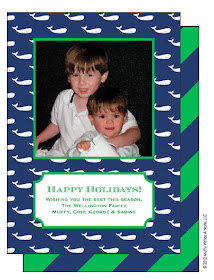Muffy Writes a Note holiday photo card