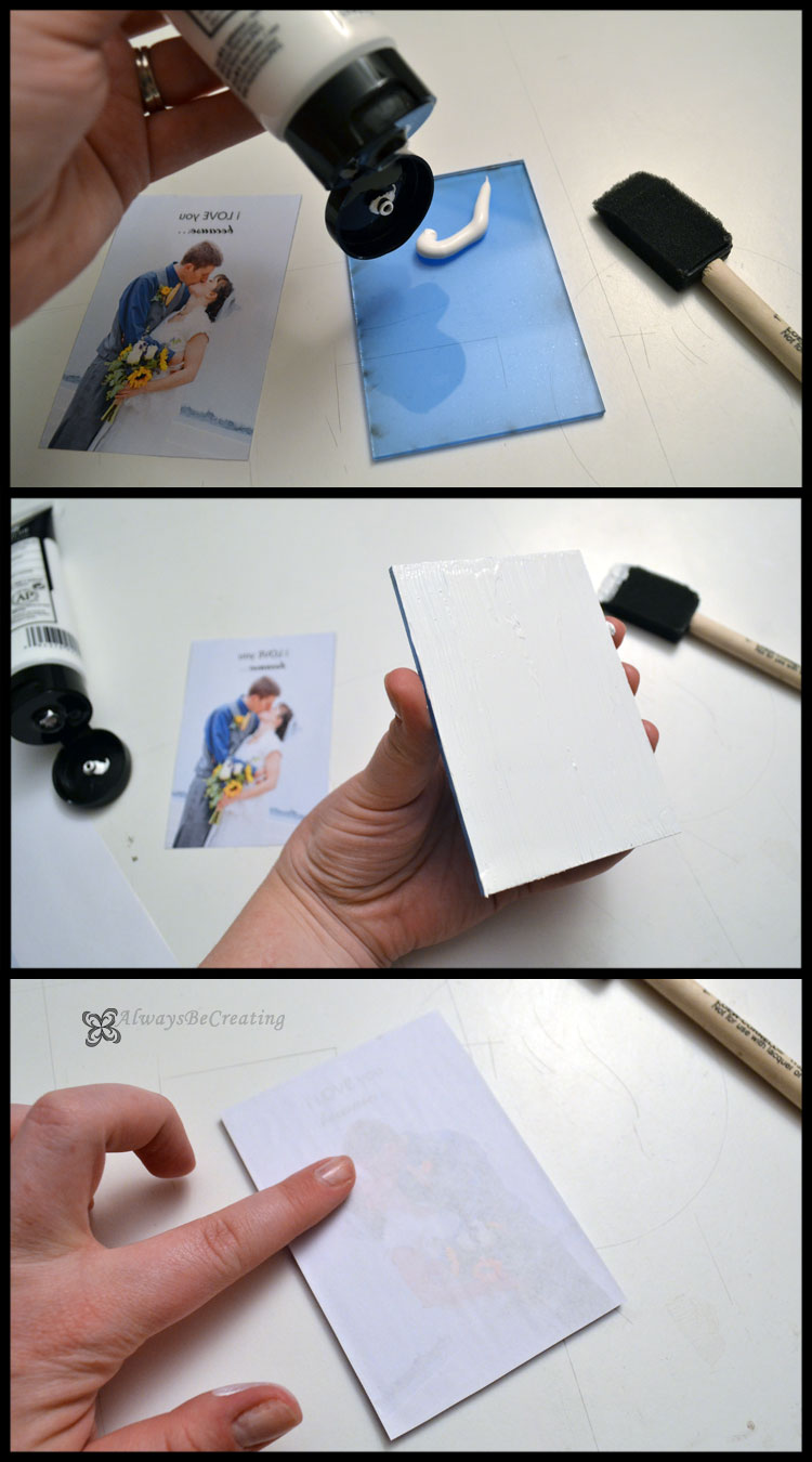 Always Be Creating Image Transfer Using Acrylic Paint
