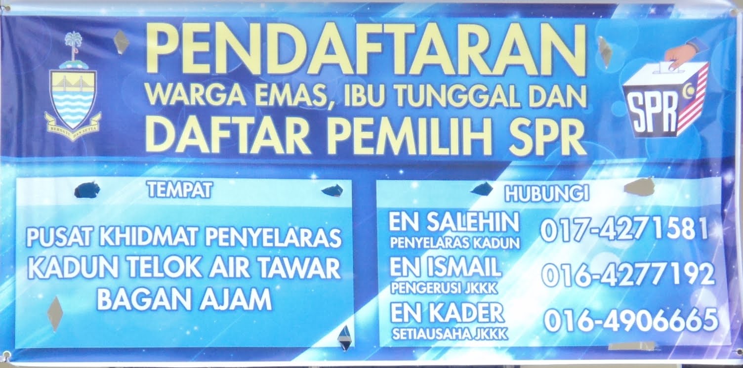 PENDAFTARAN WARGA EMAS DI TELOK AIR TAWAR