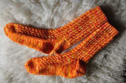 bright orange socks