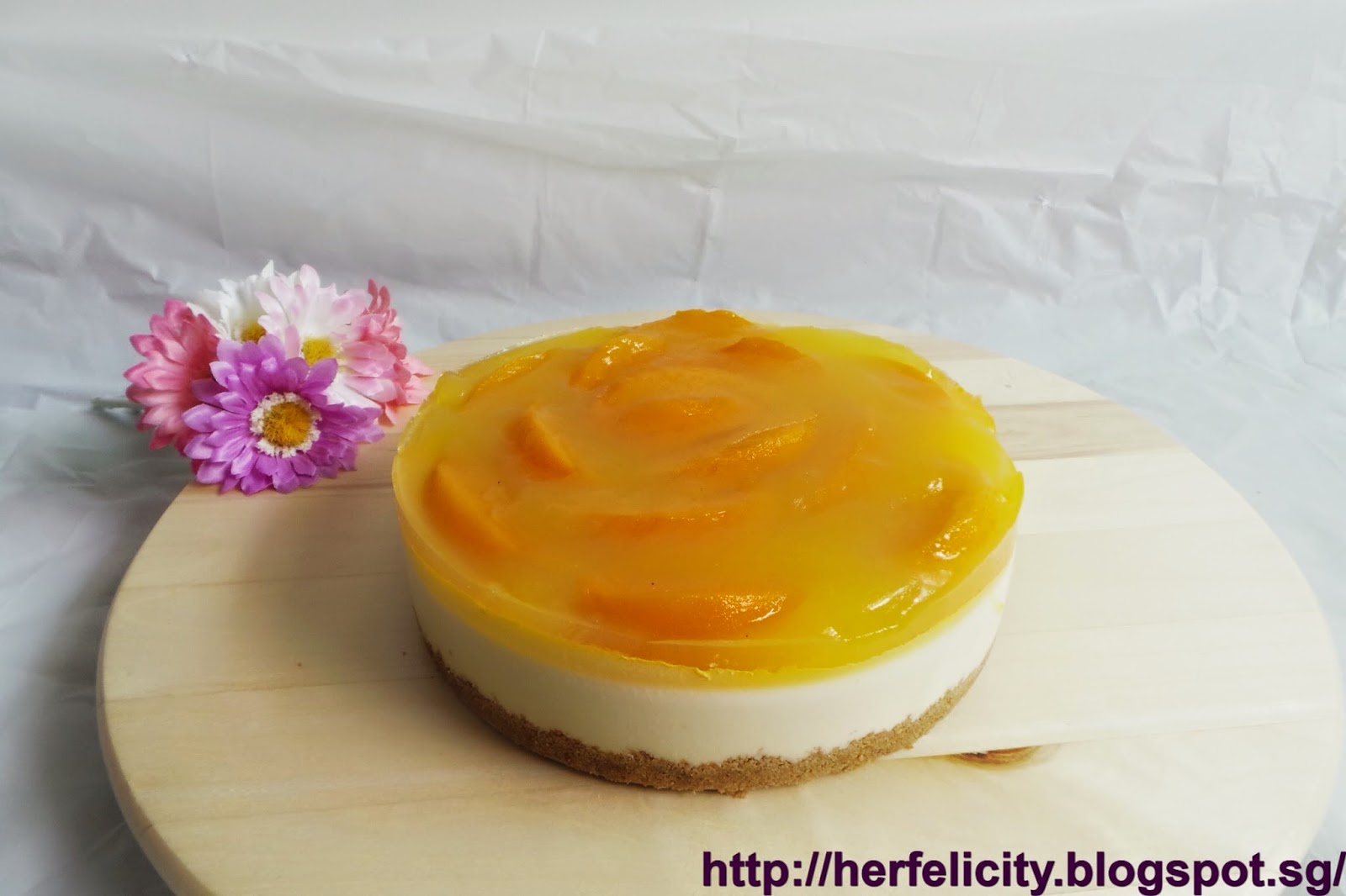 Lirong A singapore food and lifestyle blog Recipe Peach Tofu Cheesecake
