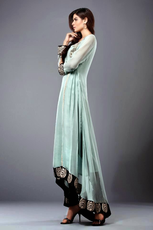 Most 10 Beautiful Pakistani Formal Dresses New Designs Images 2014