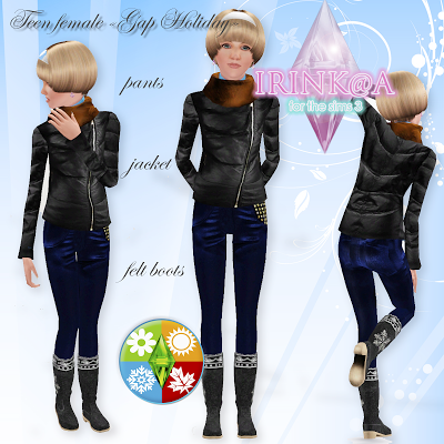 The Sims 3: Одежда для подростков девушек. - Страница 2 Teen+female+Gap+Holiday+by+Irink@a