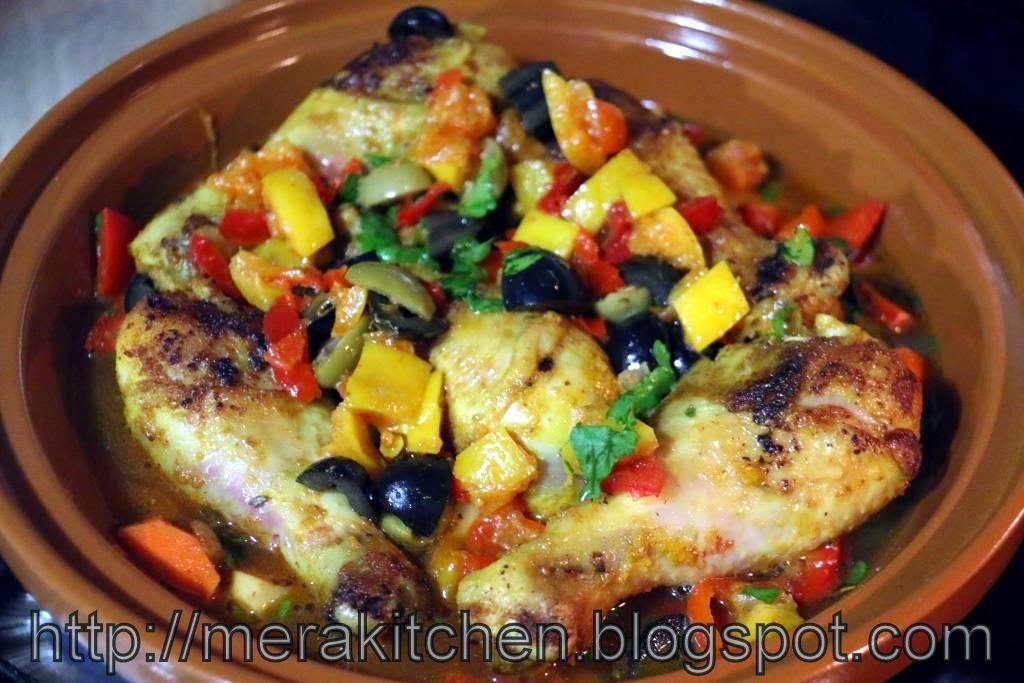 merakitchen Quick Chicken Tagine with Vegetables, Olives and Preserved