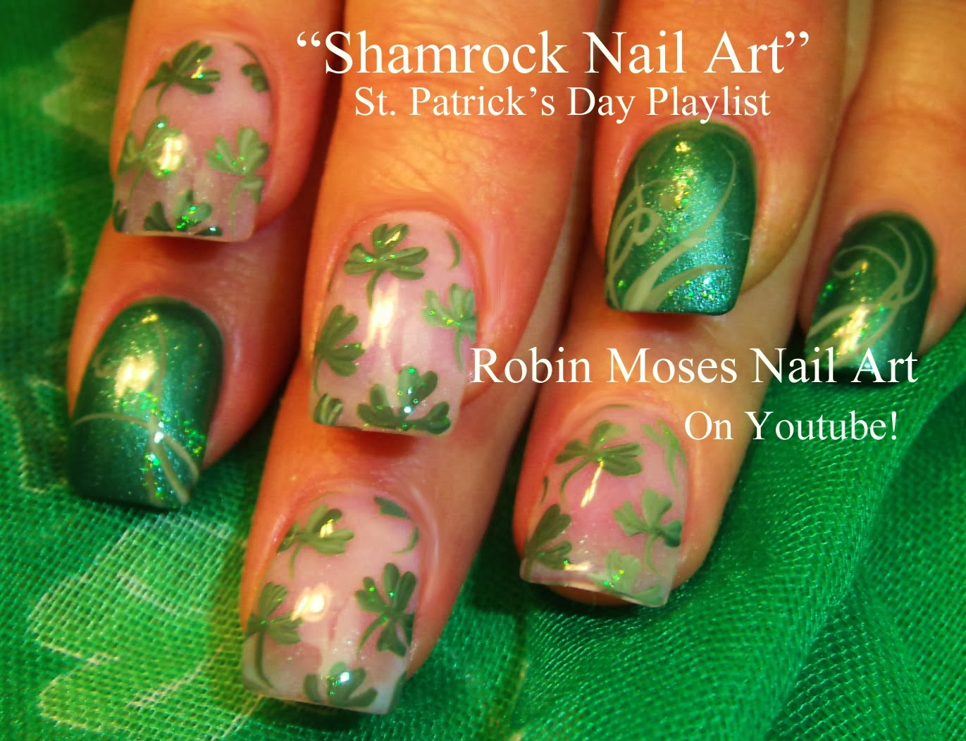 7. 3D Shamrock Nail Art Stickers - Pack of 50 - wide 5