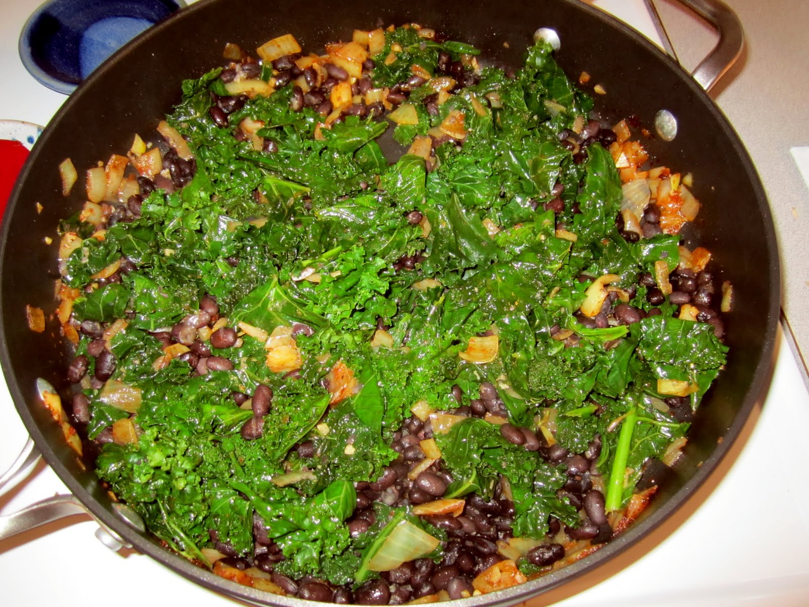 a little fancy beans 'n greens burrito bowls