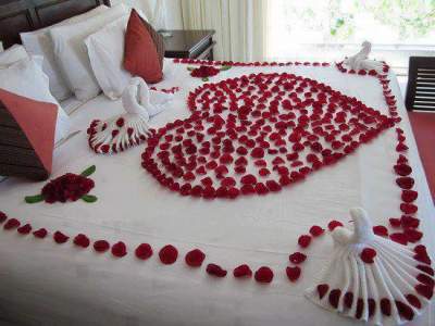 Room Decoration for Honeymoon or Wedding Night