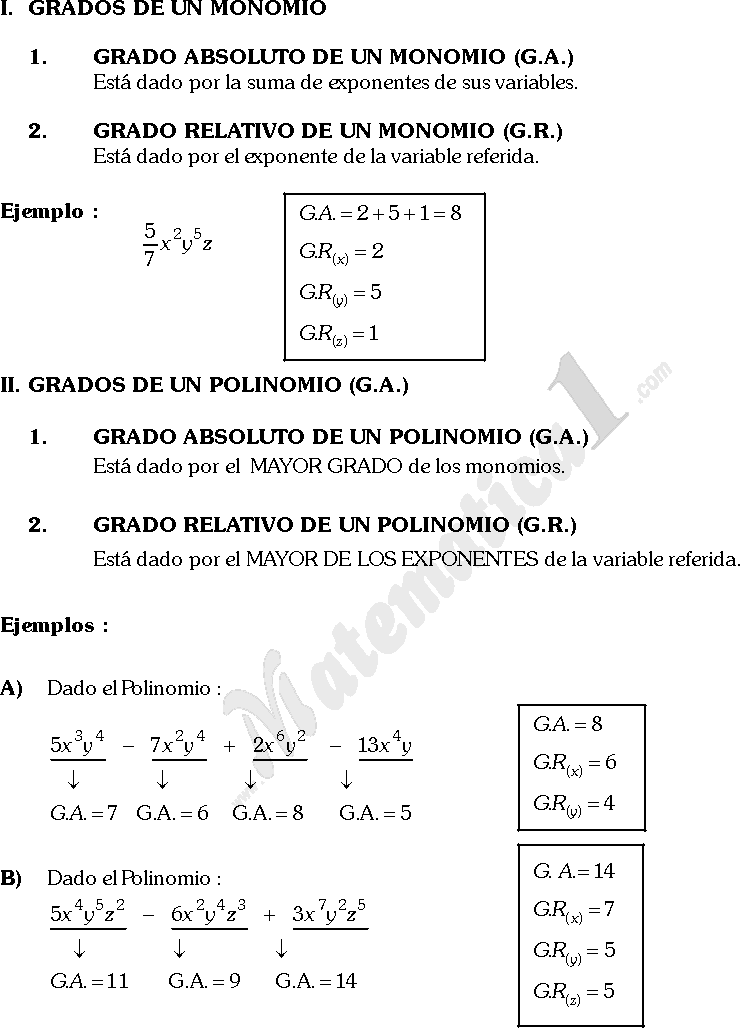 GRADO ABSOLUTO grado absoluto: