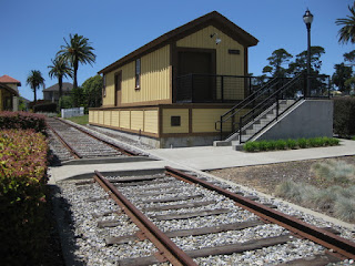 Restored railway depot, Colma, California