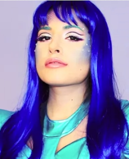 futuristic alien girl Halloween makeup style for girls
