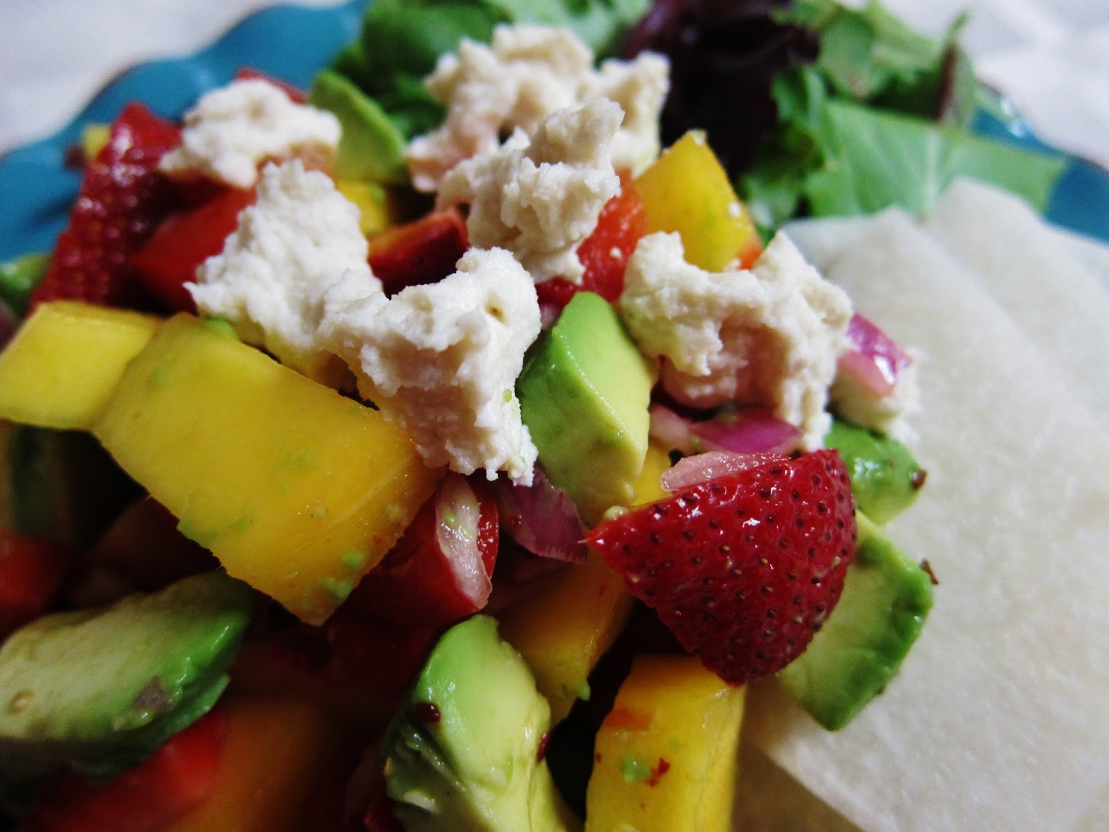 Raw Jicama Nachos With Strawberry Mango Salsa Fragrant Vanilla Cake