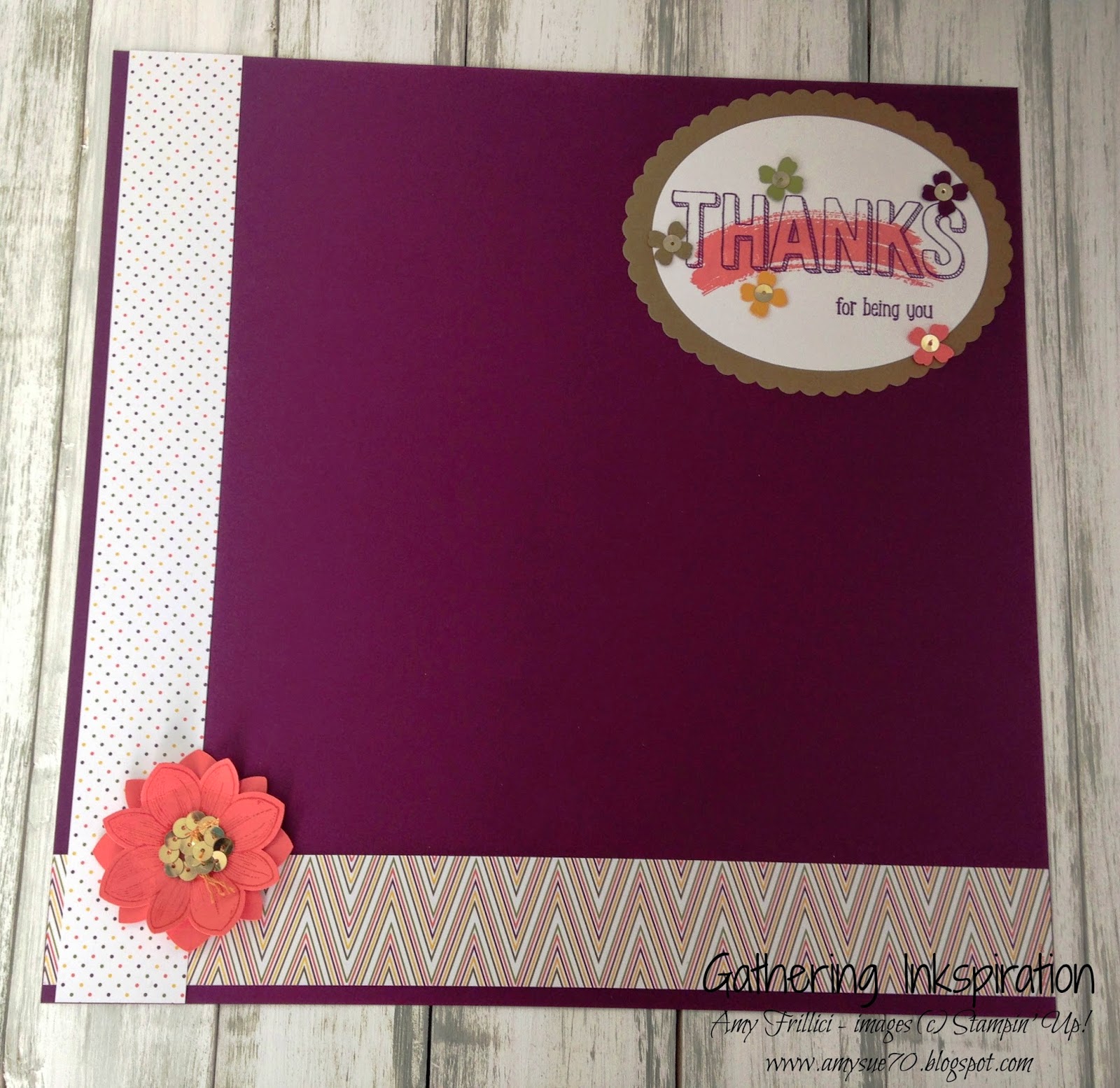 Gathering Inkspiration Park Lane Scrapbook Page