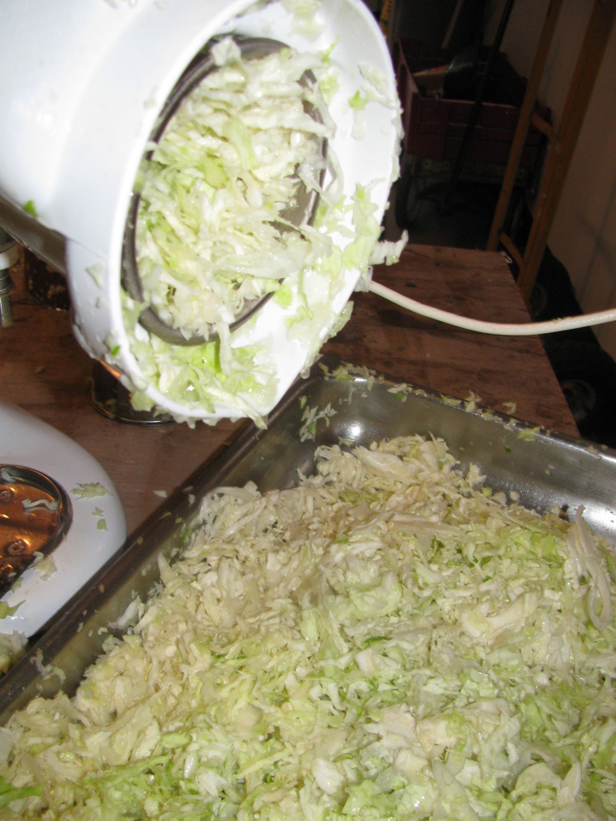 Living Simply and Deliberately Making Sauerkraut