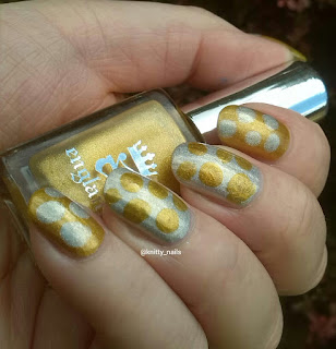 Blobbicure with A England Holy Grail and  SV by Sparkly Vernis Gilded Lemon Drops
