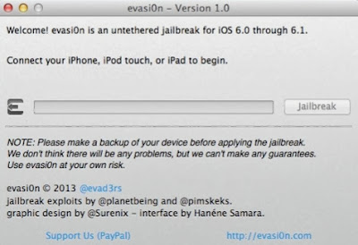 aplicación para jailbreack a dispositivos apple con iOs 6.1