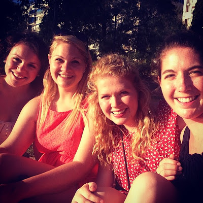 My friends and I along the Guadalquivir River