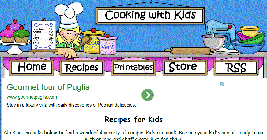 http://www.childrensrecipes.com/childrens_recipes_index.htm