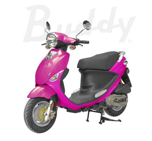 hot pink moped