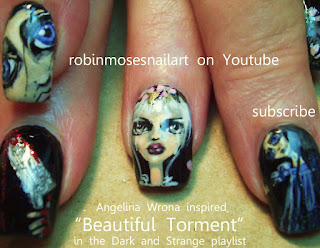 gothic wedding, graveyard wedding, robin moses, evil doll nail, evil girl nail, girl stuck in a frame, red and black nail, theatre of pain, in memory of rozz williams, heartagram, h.i.m., wicca nails, frater perdurabo, beautiful girl nail, angelina wrona nail, black ombre, black gradiant nail, william blake heaven and hell, red flower nail, MAC reflects blue, halloween girl nail, black leaf design,