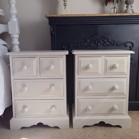 Lilyfield Life white painted bedside tables Porters Chalk Emulsion
