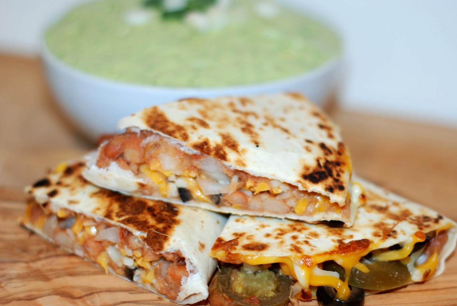 Living Rancho Delux Lime Avocado Dip and Quesadilla's