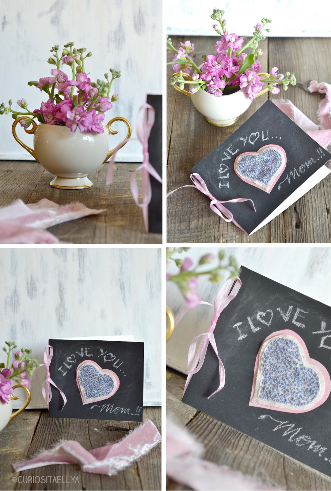 Curiositaellya Mother's Day Chalk Board Card {DIY}
