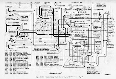 Buick Roadmaster Series 40 1952 Chassis Wiring Circuit ... battery master switch wiring diagram 