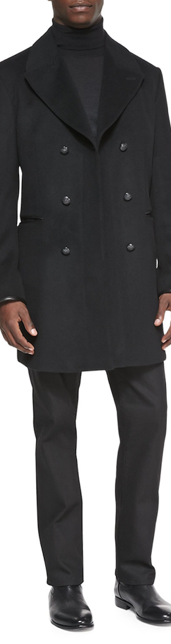 John Varvatos Double breasted topcoat