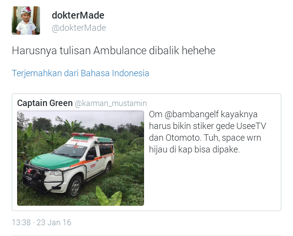 Kenapa Tulisan Ambulance Di Mobil Bagian Depan Terbalik Akriko Com