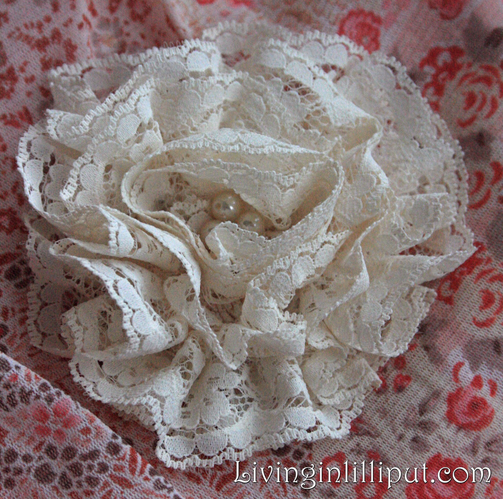 Lace Rose Tutorial Living in Lilliput