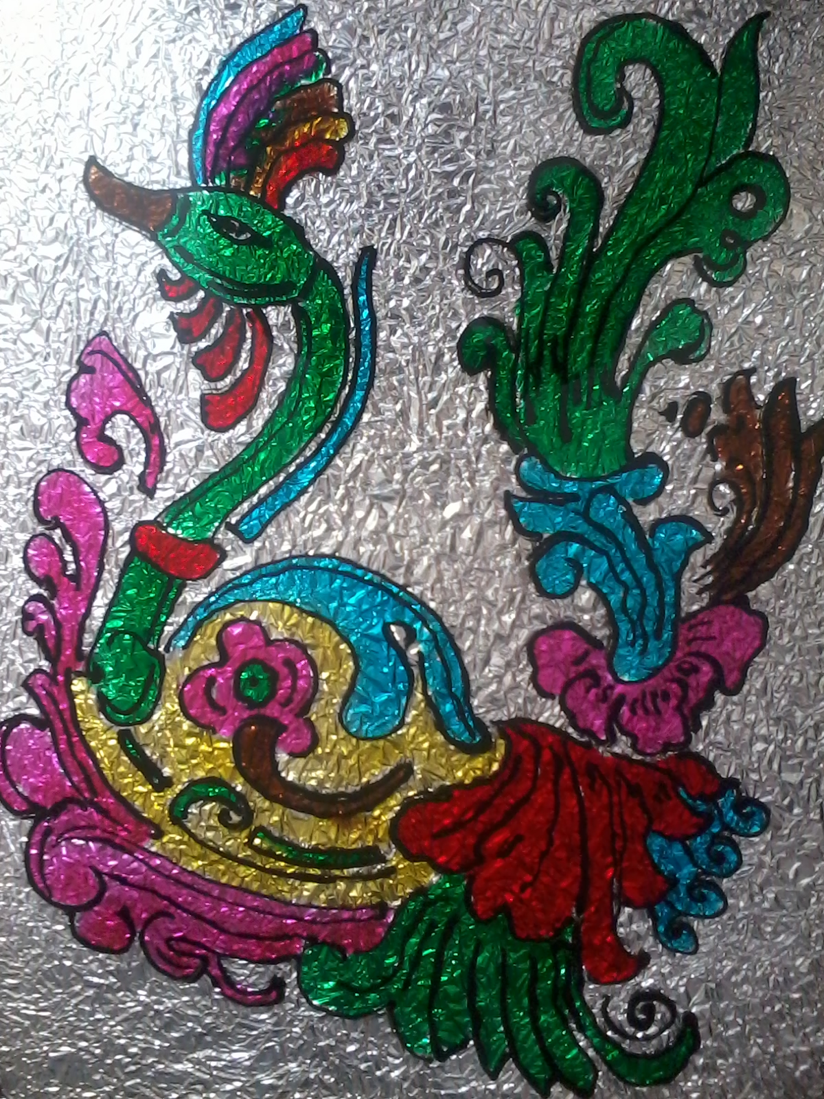 My Glass Paintings Glass Painting Of Peacock