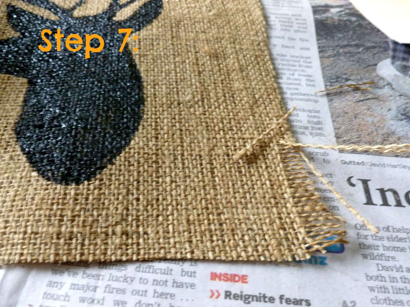 On A Crafty Adventure Tutorial How to paint on Burlap