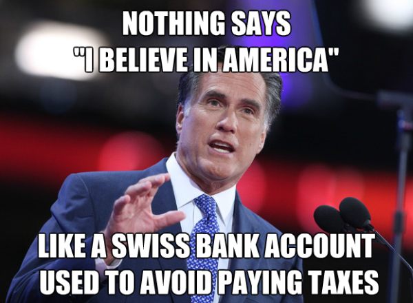 where does romney have his money