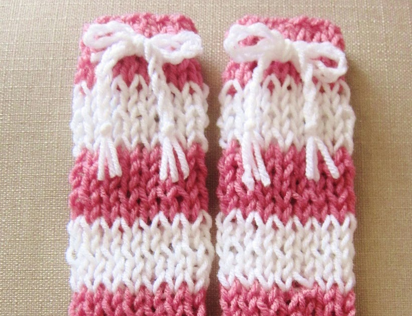 Easy Knittin Patterns 2. Striped Baby Leg Warmers