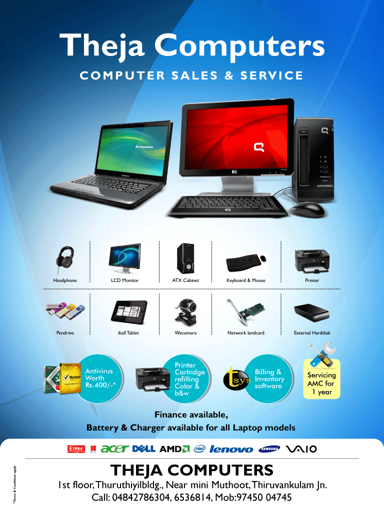 Computer Sales And Service Thiruvankulam