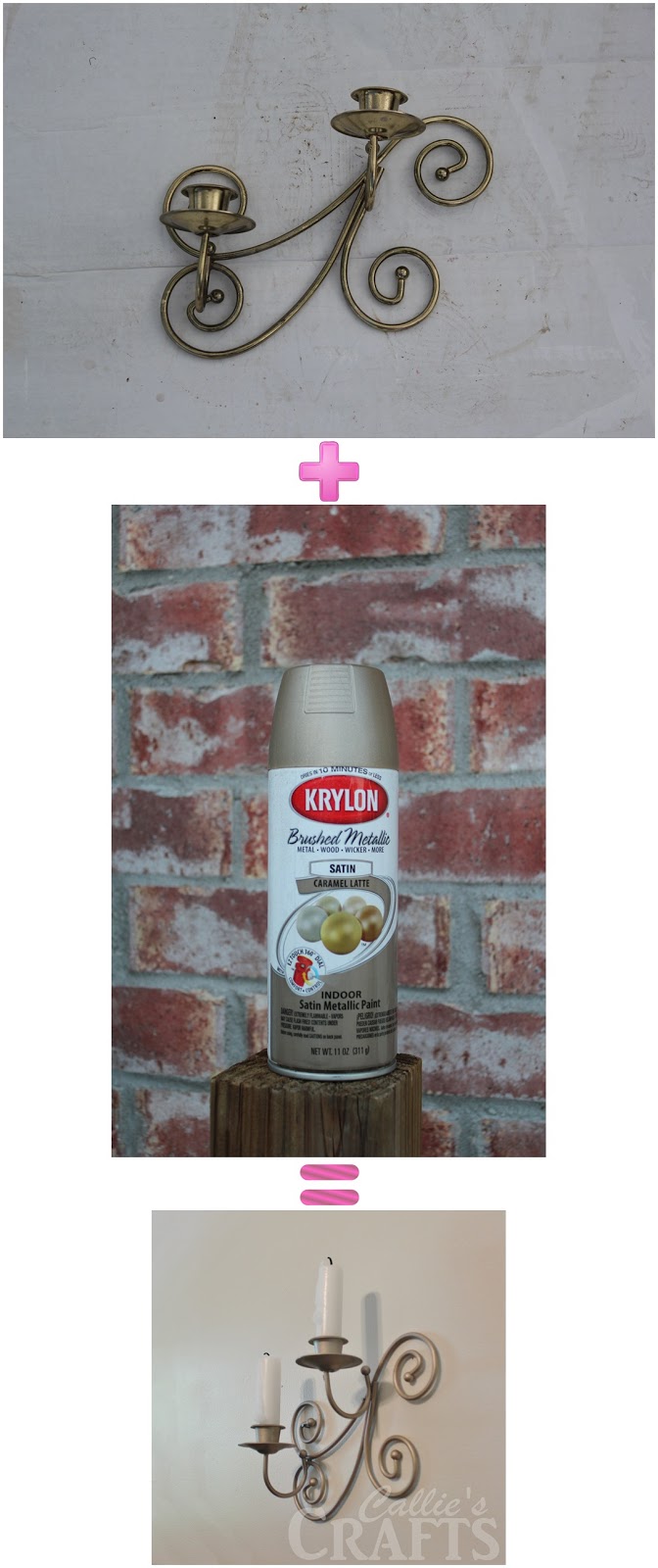 Callie's Crafts Spray Painted Candle Sconce