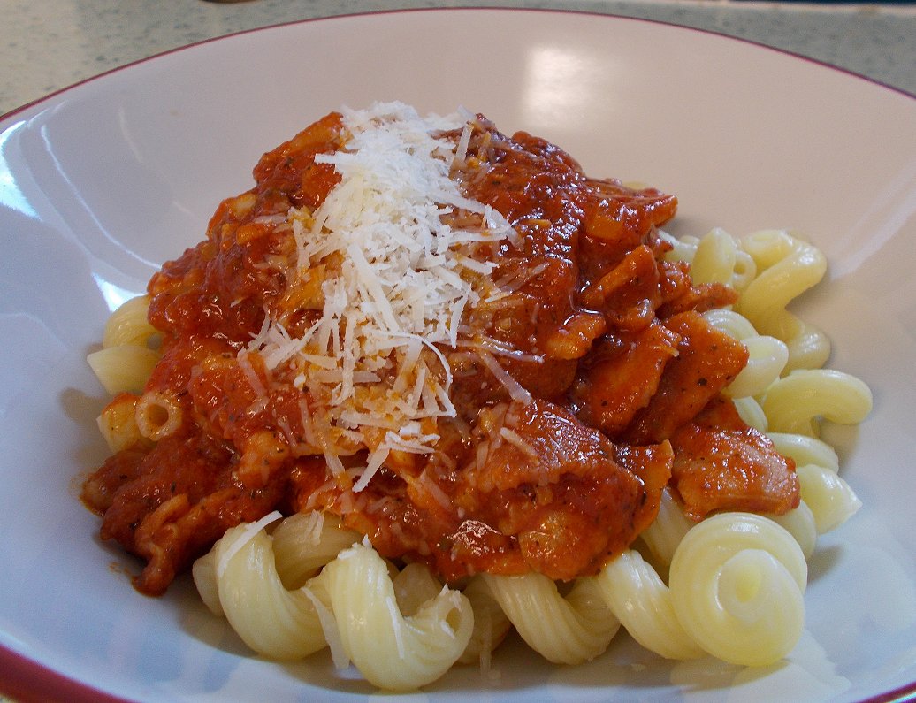 Jenny Eatwell's Rhubarb & Ginger Pasta alla Amatriciana bacon