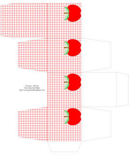 apple and gingham box to print and make