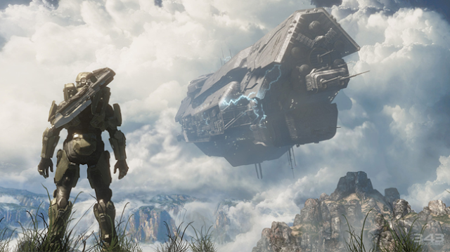 master chief gazing at the infinity master chief gazing at the infinity halo